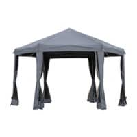 OutSunny Gazebo 3.2 x 2.6 m Polyester, Steel Dark Grey