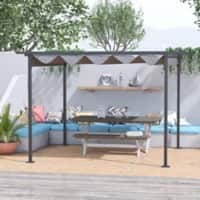 OutSunny Gazebo 3.5 x 2.3 m Steel, Polyester Grey