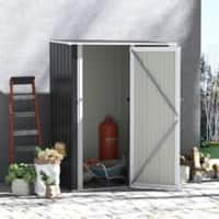 OutSunny Garden Shed Outdoor 84 x 189 cm Polypropylene, Steel Grey