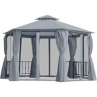 OutSunny Hexagon Gazebo Grey