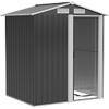 OutSunny Garden Shed Outdoor 152 cm x 132 x 188 cm Steel Grey