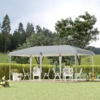 OutSunny Foldable Gazebo Grey 6 x 3 x 2.5 m