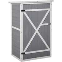 OutSunny Garden Shed with Shelves Grey 56 x 115 cm
