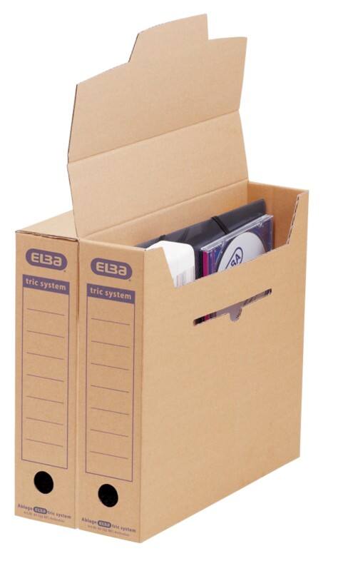 ELBA Tric Archive Box 100421087 A4 Brown 7.6 (W) x 31.4 (D) x 33.9 (H) cm cardboard Pack of 12