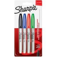 Sharpie Permanent Marker Fine Bullet 1 mm Pack of 4