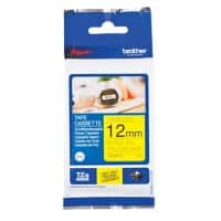Brother TZe-631S 12mm Black on Yellow Labelling Tape Cassette, 4M Long