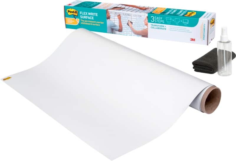 Post-it Flex and Write Dry Erase Film 242 x 122 cm Transparent 7100299521