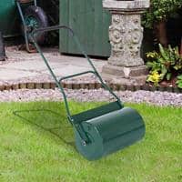 Outsunny 40L Metal Sand or Water Filled Lawn Roller Green