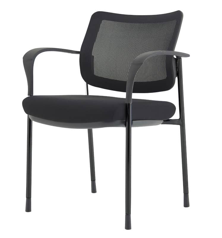 dynamic Brunswick Deluxe Visitor Chair Fixed Armrest Black 115 kg BR000221 640 x 510 x 830 mm