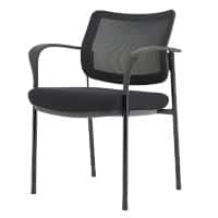 dynamic Brunswick Deluxe Visitor Chair Fixed Armrest Black 115 kg BR000221 640 x 510 x 830 mm