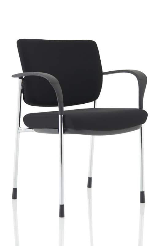 dynamic Brunswick Deluxe Visitor Chair Fixed Armrest Black 115 kg BR000222 620 x 510 x 830 mm