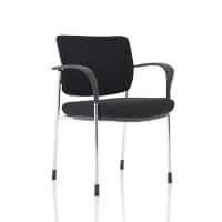 dynamic Brunswick Deluxe Visitor Chair Fixed Armrest Black 115 kg BR000222 620 x 510 x 830 mm