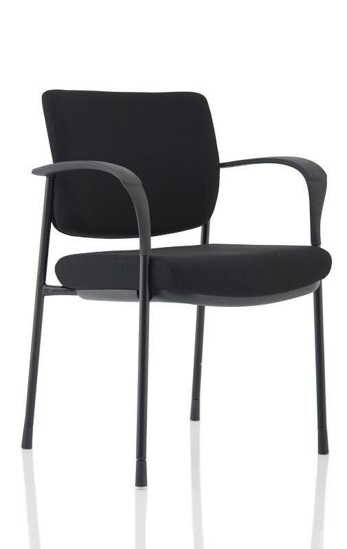 dynamic Brunswick Deluxe Visitor Chair Fixed Armrest Black 115 kg BR000223 620 x 510 x 830 mm