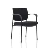 dynamic Brunswick Deluxe Visitor Chair Fixed Armrest Black 115 kg BR000223 620 x 510 x 830 mm