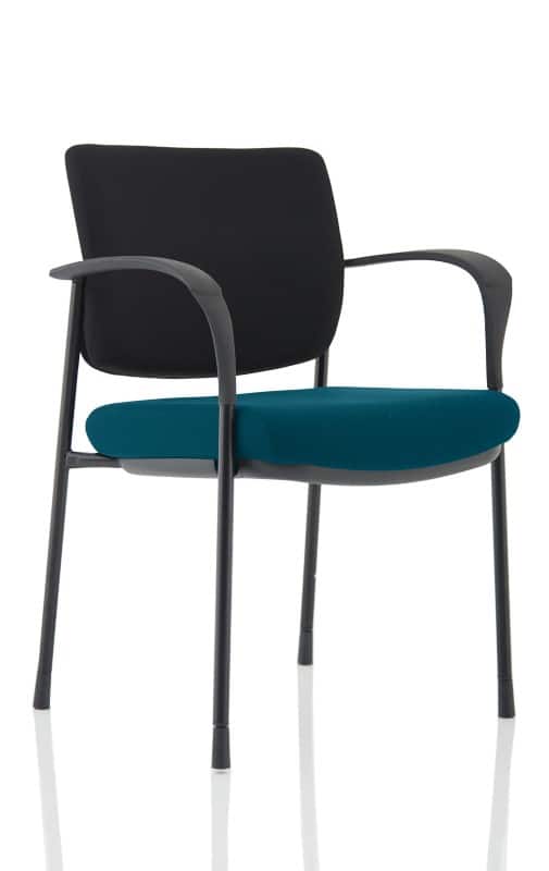 dynamic Brunswick Deluxe Visitor Chair Fixed Armrest Blue 115 kg KCUP1558 620 x 510 x 830 mm