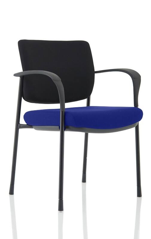 dynamic Brunswick Deluxe Visitor Chair Fixed Armrest Blue 115 kg KCUP1561 620 x 510 x 830 mm