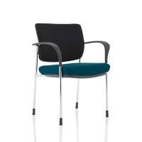 dynamic Brunswick Deluxe Visitor Chair Fixed Armrest Blue 115 kg KCUP1566 620 x 510 x 830 mm
