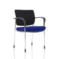 dynamic Brunswick Deluxe Visitor Chair Fixed Armrest Blue 115 kg KCUP1569 620 x 510 x 830 mm