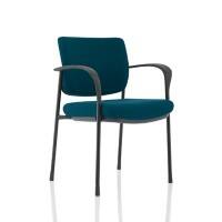 dynamic Brunswick Deluxe Visitor Chair Fixed Armrest Blue 115 kg KCUP1574 620 x 510 x 830 mm