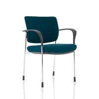 dynamic Brunswick Deluxe Visitor Chair Fixed Armrest Blue 115 kg KCUP1582 620 x 510 x 830 mm