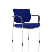 dynamic Brunswick Deluxe Visitor Chair Fixed Armrest Blue 115 kg KCUP1585 620 x 510 x 830 mm