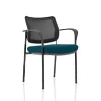dynamic Brunswick Deluxe Visitor Chair Fixed Armrest Blue 115 kg KCUP1590 640 x 510 x 830 mm