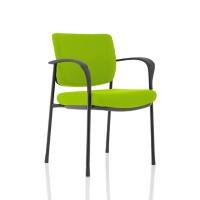 dynamic Brunswick Deluxe Visitor Chair Fixed Armrest Green 115 kg KCUP1575 620 x 510 x 830 mm