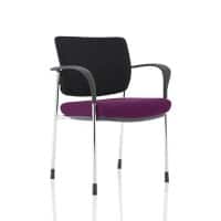 dynamic Brunswick Deluxe Visitor Chair Fixed Armrest Purple 115 kg KCUP1571 620 x 510 x 830 mm