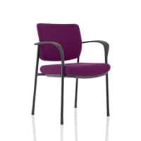 dynamic Brunswick Deluxe Visitor Chair Fixed Armrest Purple 115 kg KCUP1579 620 x 510 x 830 mm