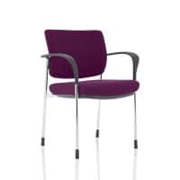 dynamic Brunswick Deluxe Visitor Chair Fixed Armrest Purple 115 kg KCUP1587 620 x 510 x 830 mm