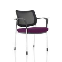 dynamic Brunswick Deluxe Visitor Chair Fixed Armrest Purple 115 kg KCUP1603 640 x 510 x 830 mm