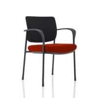 dynamic Brunswick Deluxe Visitor Chair Fixed Armrest Red 115 kg KCUP1557 620 x 510 x 830 mm