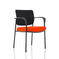 dynamic Brunswick Deluxe Visitor Chair Fixed Armrest Red 115 kg KCUP1562 620 x 510 x 830 mm