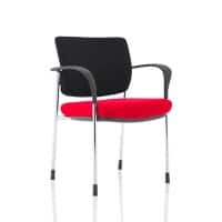 dynamic Brunswick Deluxe Visitor Chair Fixed Armrest Red 115 kg KCUP1564 620 x 510 x 830 mm