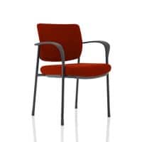 dynamic Brunswick Deluxe Visitor Chair Fixed Armrest Red 115 kg KCUP1573 620 x 510 x 830 mm
