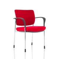 dynamic Brunswick Deluxe Visitor Chair Fixed Armrest Red 115 kg KCUP1580 620 x 510 x 830 mm