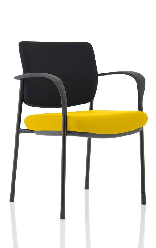 dynamic Brunswick Deluxe Visitor Chair Fixed Armrest Yellow 115 kg KCUP1560 620 x 510 x 830 mm