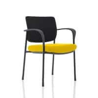 dynamic Brunswick Deluxe Visitor Chair Fixed Armrest Yellow 115 kg KCUP1560 620 x 510 x 830 mm
