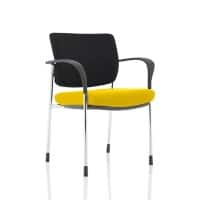 dynamic Brunswick Deluxe Visitor Chair Fixed Armrest Yellow 115 kg KCUP1568 620 x 510 x 830 mm