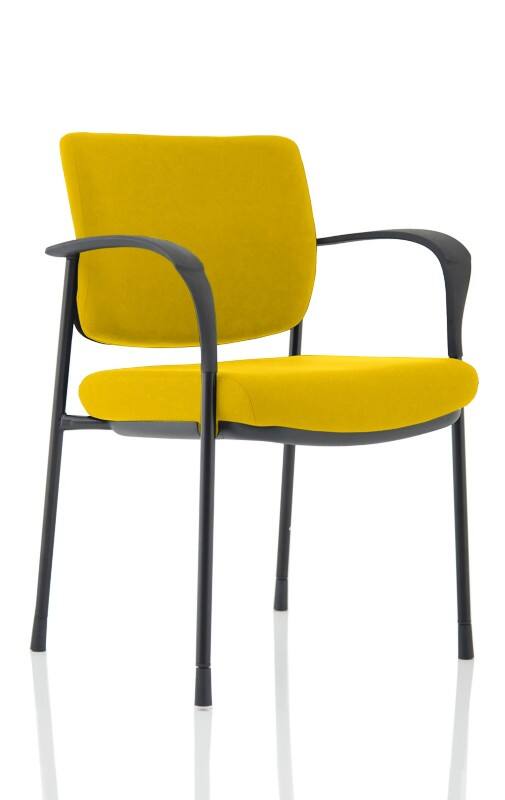dynamic Brunswick Deluxe Visitor Chair Fixed Armrest Yellow 115 kg KCUP1576 620 x 510 x 830 mm