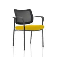 dynamic Brunswick Deluxe Visitor Chair Fixed Armrest Yellow 115 kg KCUP1592 640 x 510 x 830 mm