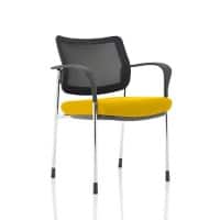 dynamic Brunswick Deluxe Visitor Chair Fixed Armrest Yellow 115 kg KCUP1600 640 x 510 x 830 mm
