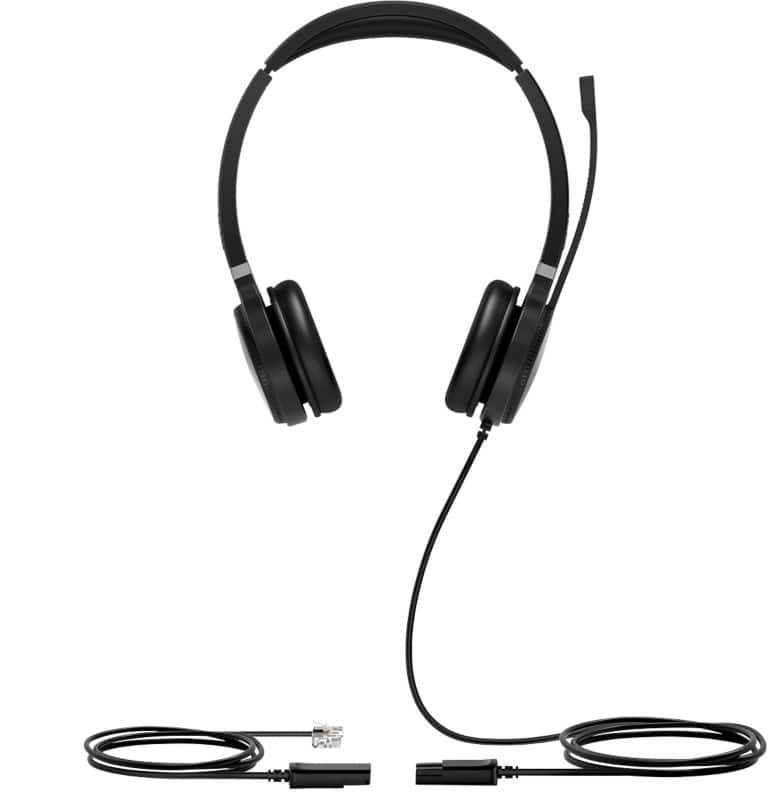Yealink YHS36 Dual Wired Headset Over-the-head Noise Cancelling Microphone Stereo Black