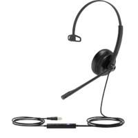 Yealink UH34 Mono Teams Wired Headset Over-the-head Corded without bluetooth Noise Cancelling Microphone Mono Black