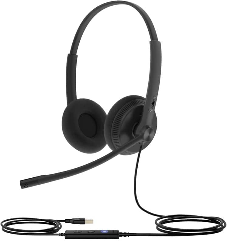 Yealink UH34 Lite Dual Teams Wired Headset Over-the-head Noise Cancelling Microphone With microphone Stereo Black