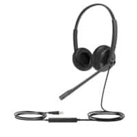 Yealink UH34 Dual UC Wired Headset Over-the-head Corded without bluetooth Noise Cancelling Microphone Stereo Black