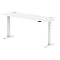 dynamic Air Height Adjustable Sit Stand Desk Rectangular White T-Foot 1,800 (W) x 600 (D) x 665 (H) mm MFC (Melamine Faced Chipboard)