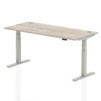 dynamic Air Height Adjustable Sit Stand Desk Rectangular Grey Oak T-Foot 1,800 (W) x 800 (D) x 665 (H) mm MFC (Melamine Faced Chipboard)