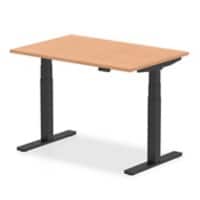 dynamic Air Sit Stand Desk Rectangular Oak T-Foot 1,200 (W) x 800 (D) x 665 (H) mm MFC (Melamine Faced Chipboard)