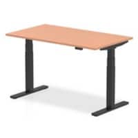 dynamic Air Sit Stand Desk Rectangular Beech T-Foot 1,400 (W) x 800 (D) x 665 (H) mm MFC (Melamine Faced Chipboard)